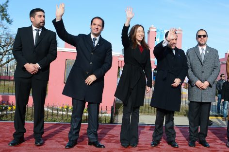 La gobernadora María Eugenia Vidal y el intendente Ariel Sujarchuk celebraron juntos el Día de la Bandera y el 123º aniversario de la ciudad de Garín