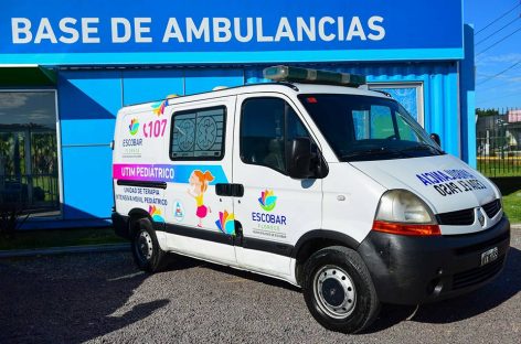 La Municipalidad de Escobar incorporó una ambulancia de alta complejidad especializada en pediatría