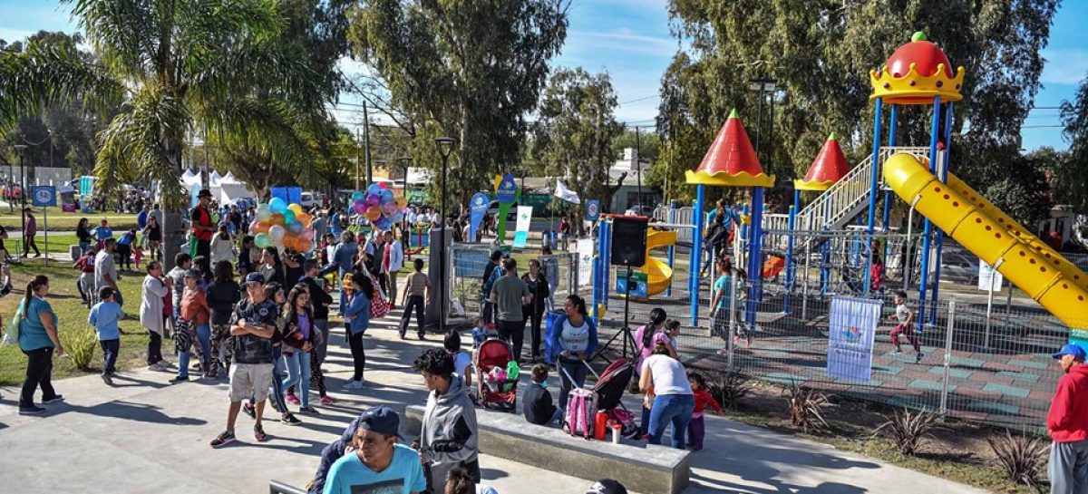 Se incorporaron nuevos juegos y más obras a la plaza “Néstor Kirchner” del barrio La Chechela de Escobar