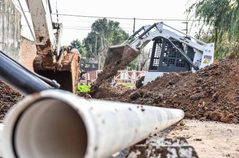 Histórico: con fondos propios, la Municipalidad de Escobar comenzó a construir cloacas en el Barrio Lambertuchi