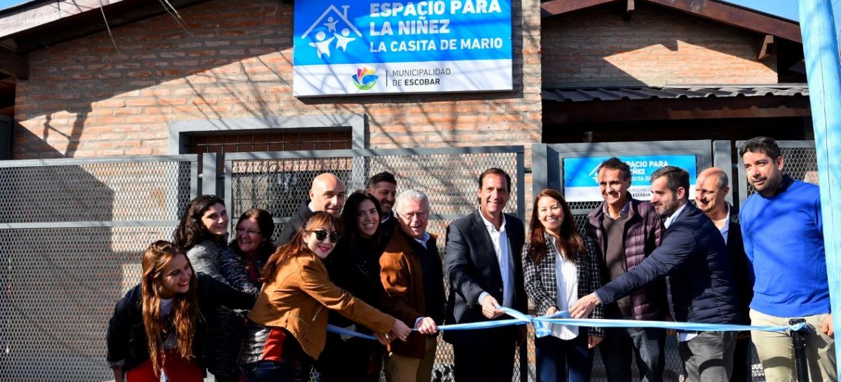 Ariel Sujarchuk y Laura Russo inauguraron el nuevo espacio para la niñez La Casita de Mario