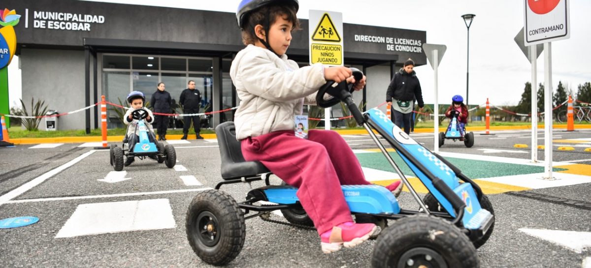 La Municipalidad de Escobar coordina talleres sobre educación vial en la pista de manejo infantil de Ruta 25 y Colectora Oeste