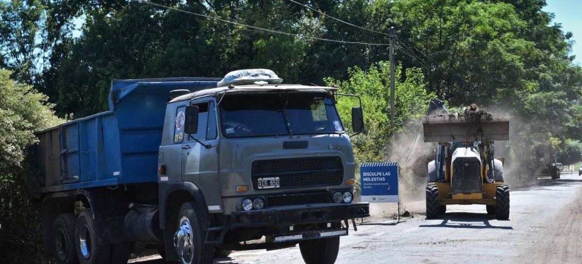 Comenzó la repavimentación de la calle Boote en la localidad de Loma Verde