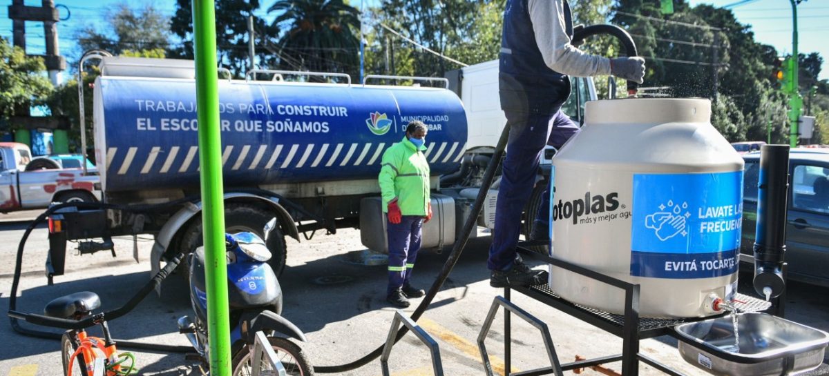 La Municipalidad instala tanques de agua comunitarios para extremar las medidas de higiene