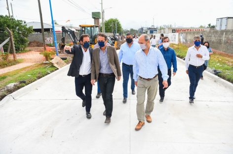 Sujarchuk y el ministro Katopodis supervisaron importantes obras de repavimentación en Savio y Garín