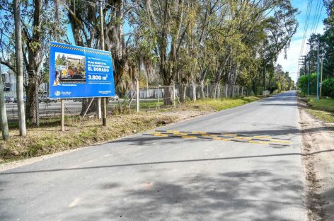 Finalizó la obra de pavimentación de la calle El Dorado de Ing. Maschwitz