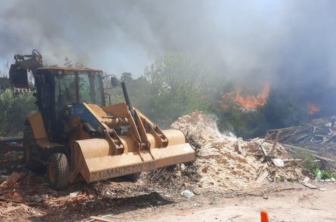 Ing. Maschwitz: clausuran un predio donde se quemaban residuos a cielo abierto