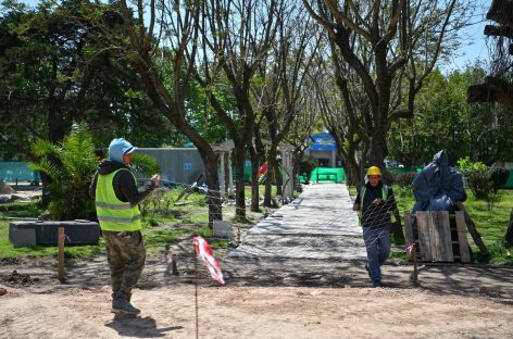 Continúa la puesta en valor de la Plaza Belgrano de Garín