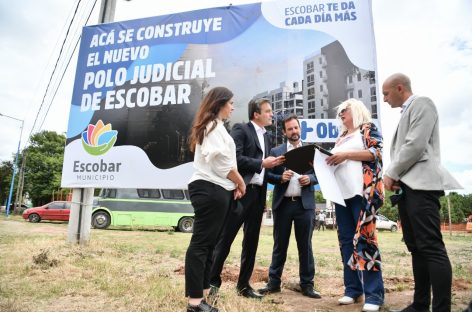 El ministro de Justicia Soria estuvo en Escobar: visitó la obra en construcción del nuevo Polo Judicial