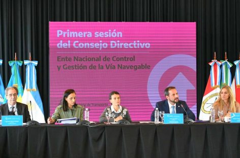 Alexis Guerrera puso en funciones al Ente Nacional de Control y Gestión de la Vía Navegable y Ariel Sujarchuk presidió la primera reunión de su Consejo Directivo