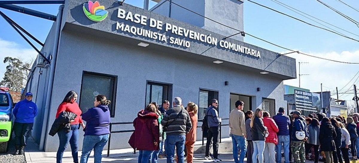 Maquinista Savio: ya funciona la nueva Base Operativa de Prevención Comunitaria y avanzan los trabajos de repavimentación en la Ruta 26