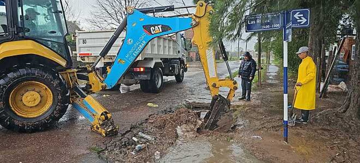 La Municipalidad de Escobar brindó asistencia en las zonas más afectadas por el temporal