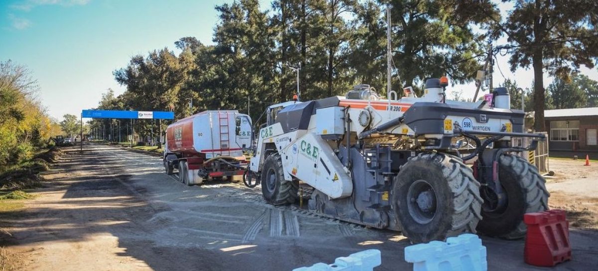 Comenzó la repavimentación de la calle Independencia en Ingeniero Maschwitz