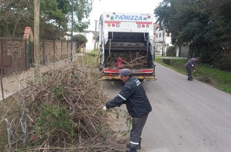 Cronograma del sistema municipal de recolección de ramas para esta semana